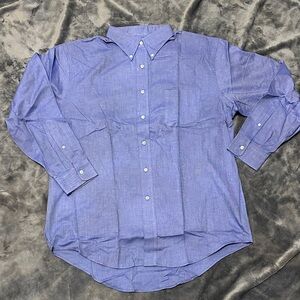 Lands' End Men's Classic Blue Dress Shirt